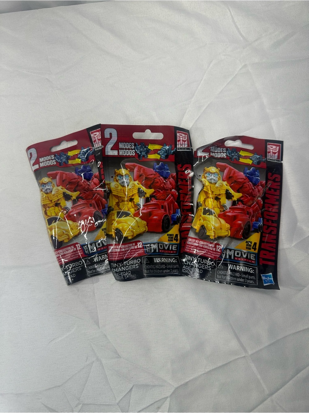 Transformers Series 4 Tiny Turbo Changers Blind Bags Lot of 3 Factory Sealed